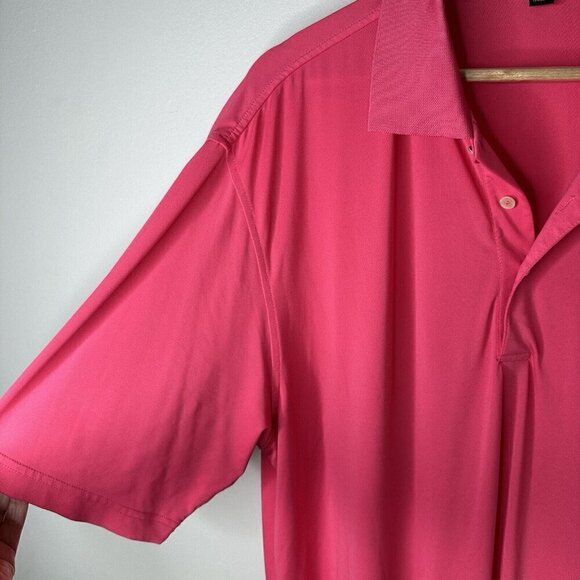 Peter Millar Summer Comfort Pink Golf Short Sleeve Country Club PCC Shirt Sz L - Picture 5 of 10